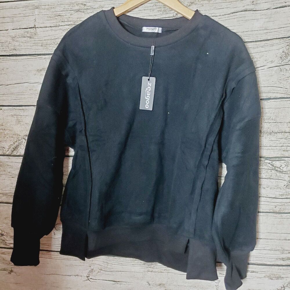 Zeagoo Black Sweatshirt Size Small NWT